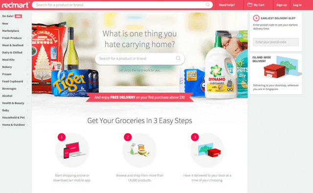 新加坡电商RedMart完成新一轮融资 或推高速物流递送服务