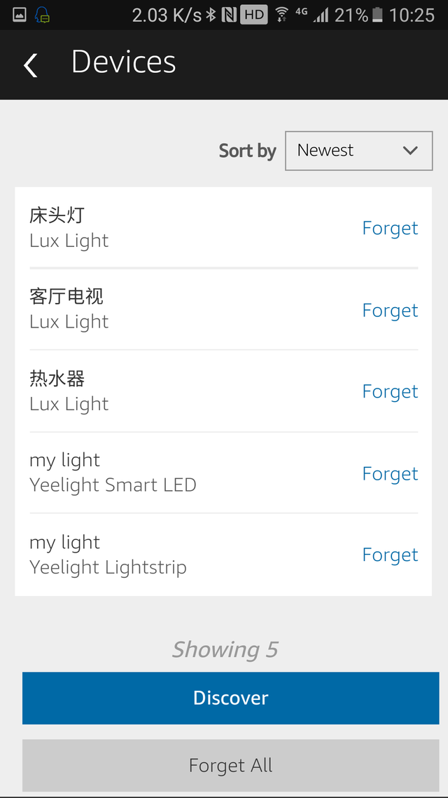 亚马逊echo智能音箱语音控制小米智能灯yeelight