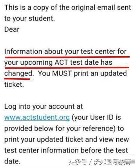 快检查你的邮箱！10月ACT考试新加坡考场转场通知！