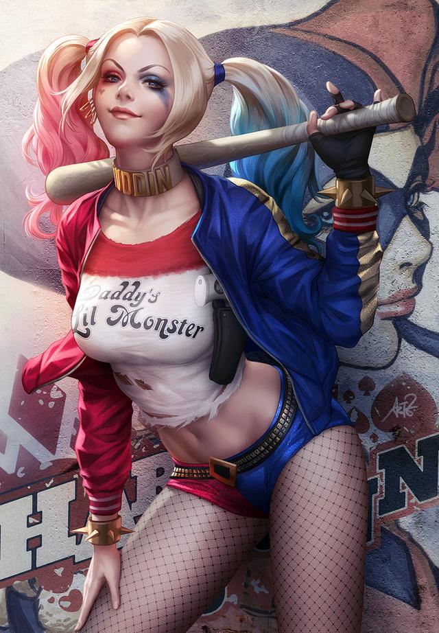 插画：新加坡画家artgerm美少女系列人物绘画插画作品