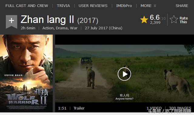 吴京的《战狼2》在国外是怎样的评价？外国网友都有哪些回答？
