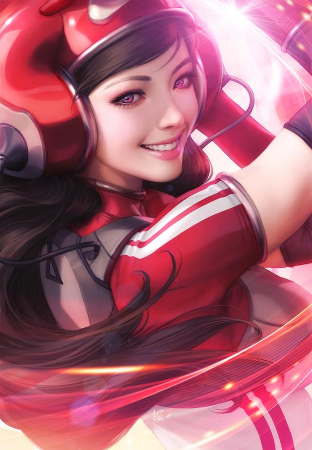 插画：新加坡画家artgerm美少女系列人物绘画插画作品