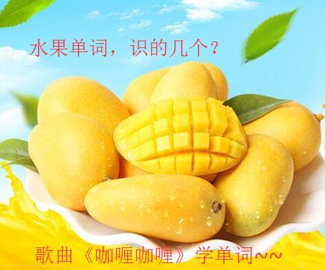 咖喱咖喱歌曲Coco Pineapple Mango 水果单词 你认识几个？附歌词