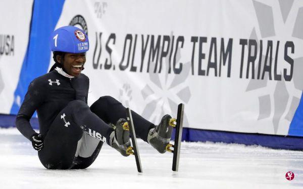 外媒：美国诞生首位黑人速滑奥运女选手 年仅17岁