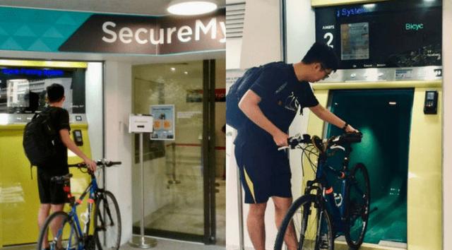 新加坡智能地下自行车停车场 解决乱停乱放问题