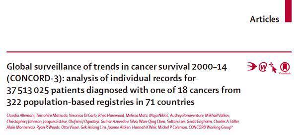 2000-2014年全球癌症生存数据新鲜出炉！
