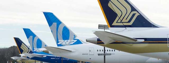 波音787-10首发交付 新加坡航空成功集齐三款梦想客机