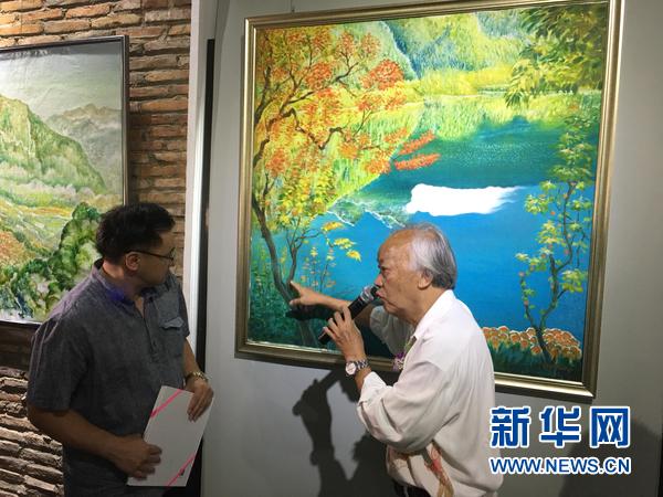 新加坡著名华裔油画家曾庆昌个展在马六甲举行