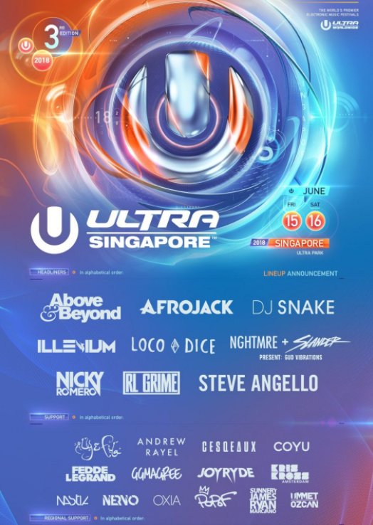 嗨翻地球表面！Ultra Singapore 2018重回新加坡啦！