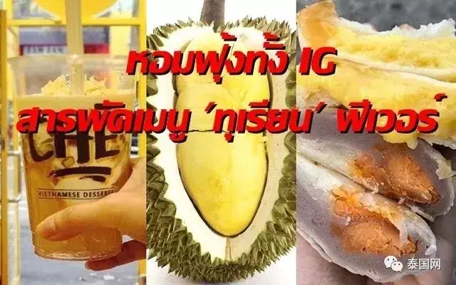 好吃到不行！泰国媒体盘点IG上的网红榴莲甜点！