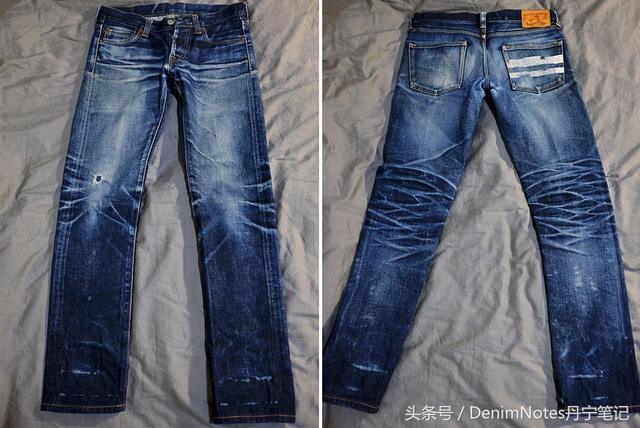 冈山特浓染出品，桃太郎XJapanBlue出阵0700SP养4年1洗的华丽色落