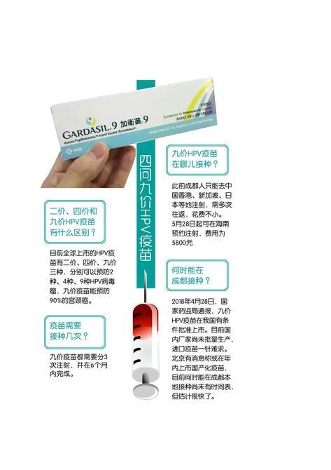 九家宫颈疫苗运抵海南 成都本地接种还要等