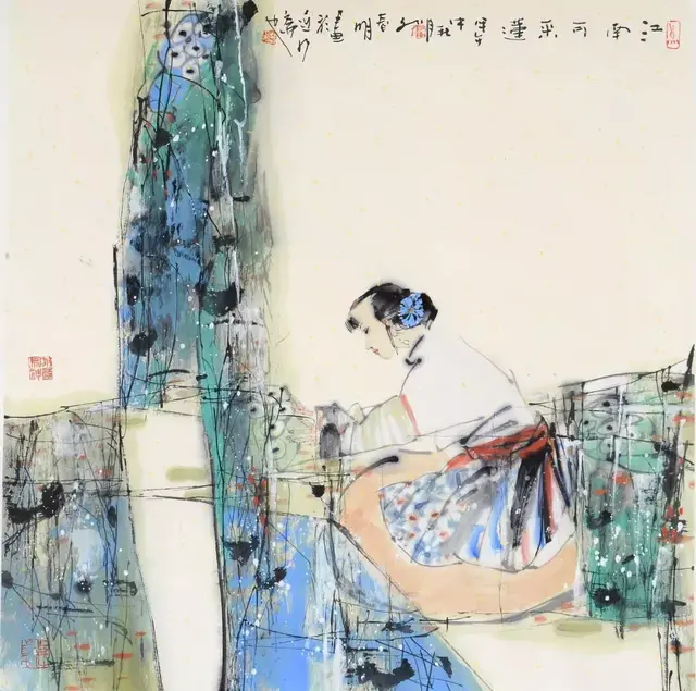 气韵美｜刘春明水墨仕女画、瓷艺作品欣赏