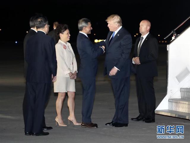 特朗普抵达新加坡参加朝美领导人会晤