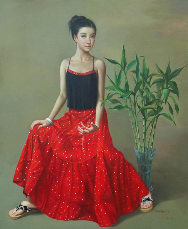 她的绘画作品有着让人乐观的升值潜力