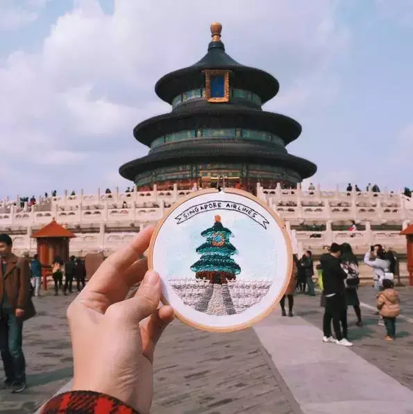 新加坡女孩用中国刺绣，画出了全世界的美景，惊艳了所有人！