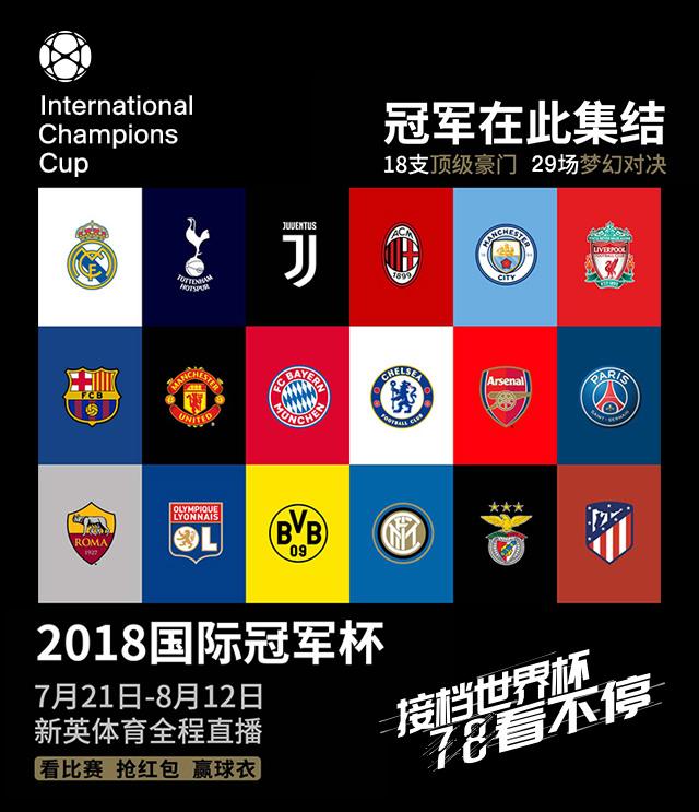 接档世界杯！ICC国际冠军杯今夏火热来袭