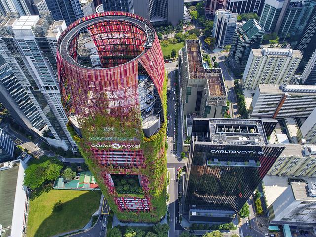 设计赏析：绿植覆盖的新加坡Oasia酒店塔楼，摩天大楼设计新思路