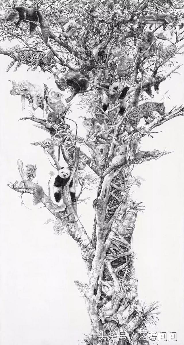 央美才女的钢笔素描画，无与伦比的美丽