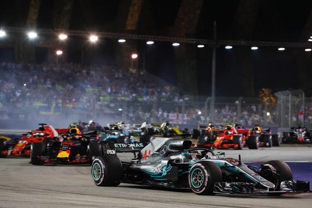 F1新加坡站汉密尔顿Pole to Win 维特尔第三
