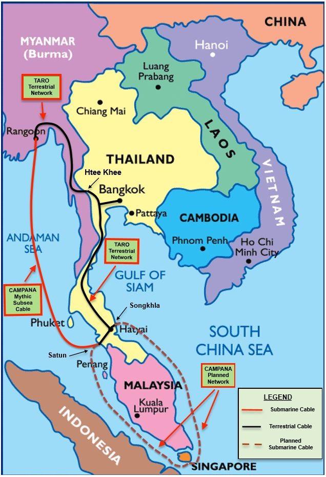 新加坡-缅甸海底光缆系统SIGMAR筹建