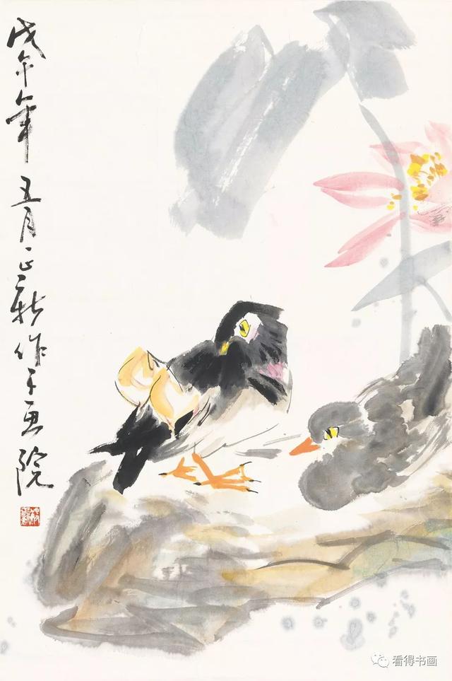 江寒汀先生入室弟子杨正新，水墨画别具一格
