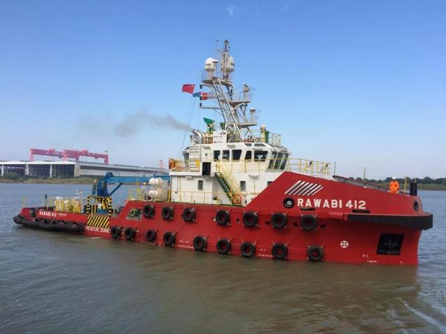 武船首次建造的40米多功能支持船交付，将前往新加坡