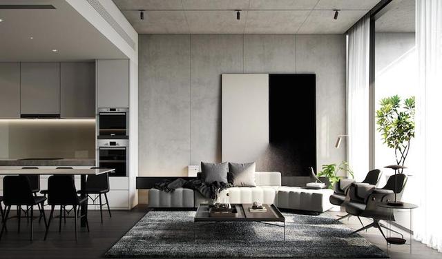 「室内设计」混凝土原始色泽！新加坡32 坪水泥系单身宅