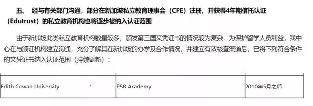喜讯！新加坡PSB又一所合作院校获得中国教育部文凭认证！