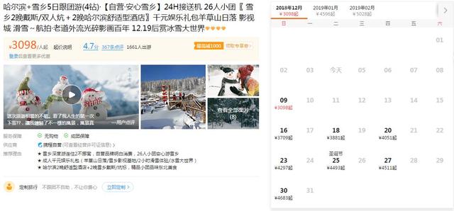 雪乡自由行最低价只需1815元 12月中旬冰雪旅游进入最佳时期