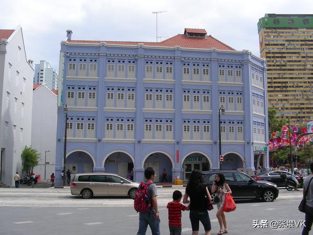 新加坡的街景是彩色的