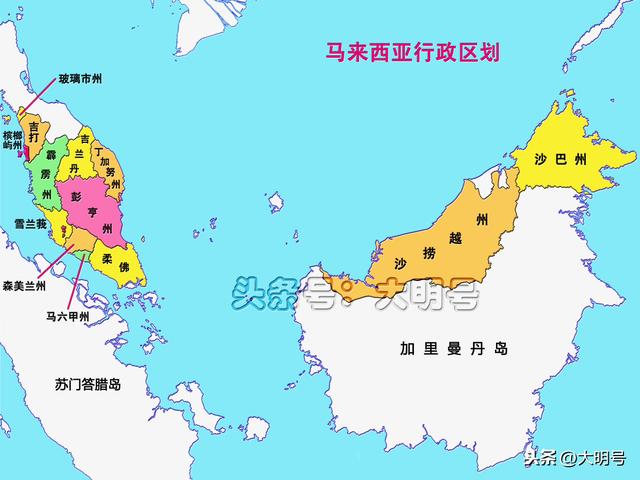 图说马来西亚的君主制，共有九个世袭王室，每五年换一位国君