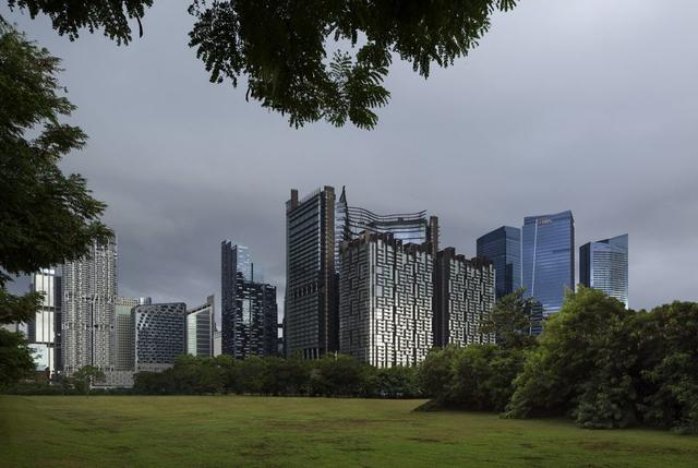 新加坡滨海盛景的“绿色之心”建筑景观设计，绿色城市生态建筑