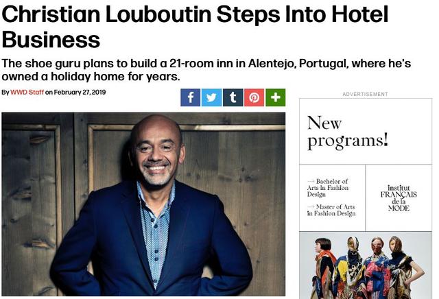 “红底鞋”Christian Louboutin要开奢华酒店，多买几双能送房券吗？