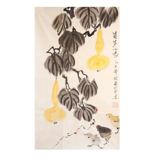 葫芦小鸡图
