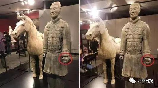 兵马俑的拇指不能白断，美国男子何以能轻而易举地折断手指并偷走