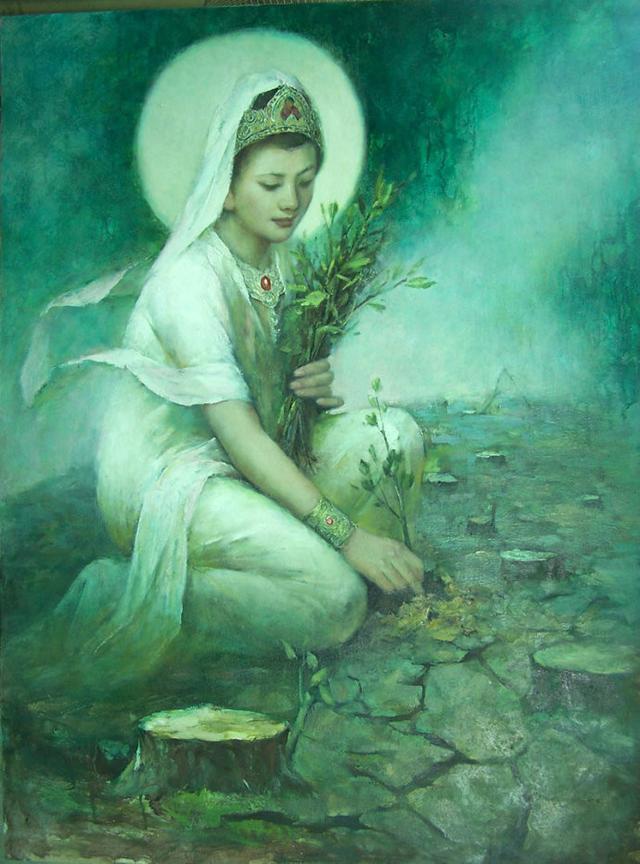 「柏佳甫」虚幻与现实，一个把观音形象画进社会新闻里的油画家