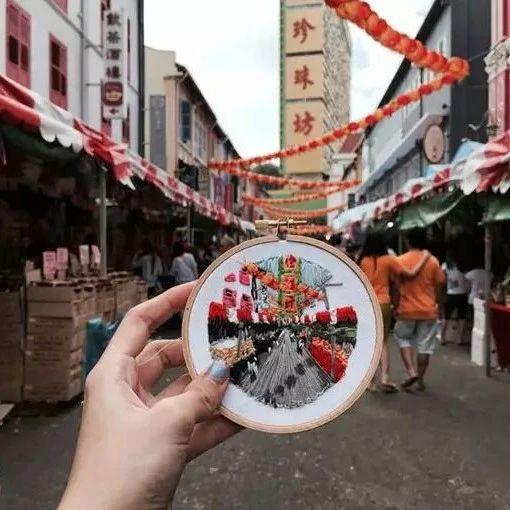 新加坡女孩用中国刺绣，画出了全世界的美景，惊艳了所有人
