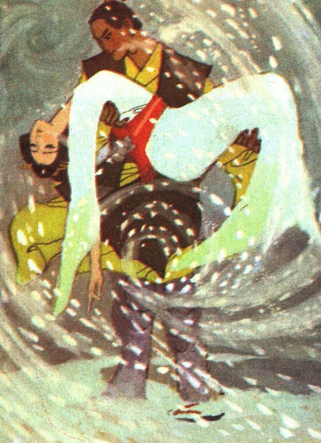 根据日本同名歌剧改编彩色短篇连环画《夕鹤》全本欣赏陈衍宁绘画