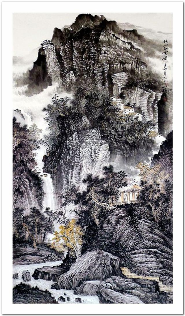 李山楼山水画