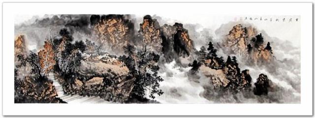 李山楼山水画