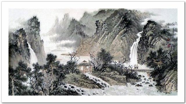 李山楼山水画