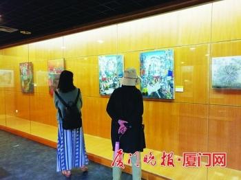 厦门与新加坡写生艺术交流展在华博举办
