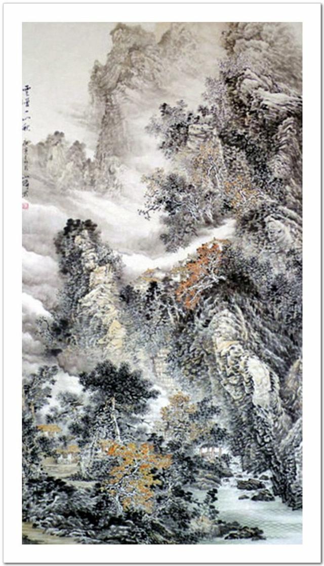 李山楼山水画