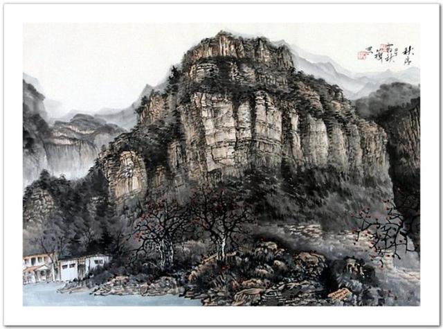 李山楼山水画