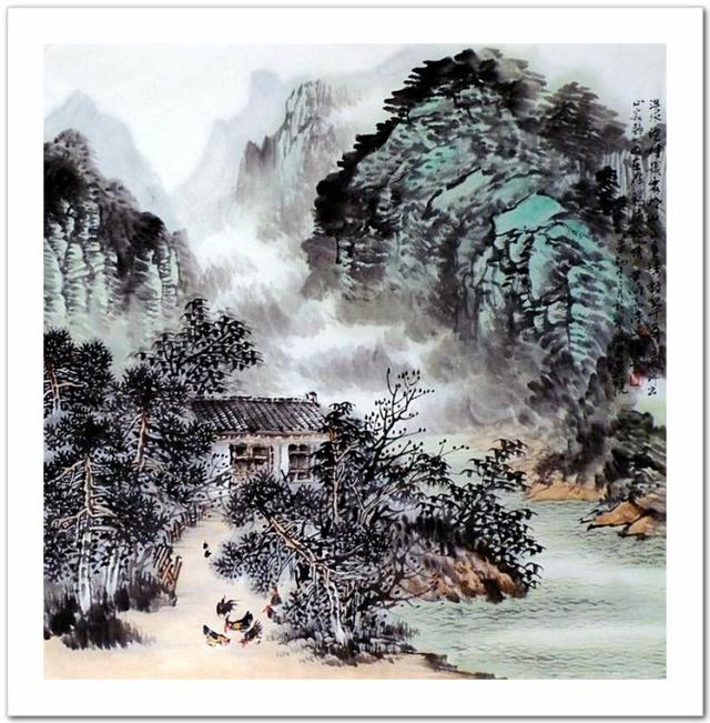 李山楼山水画