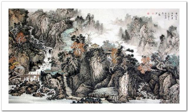 李山楼山水画