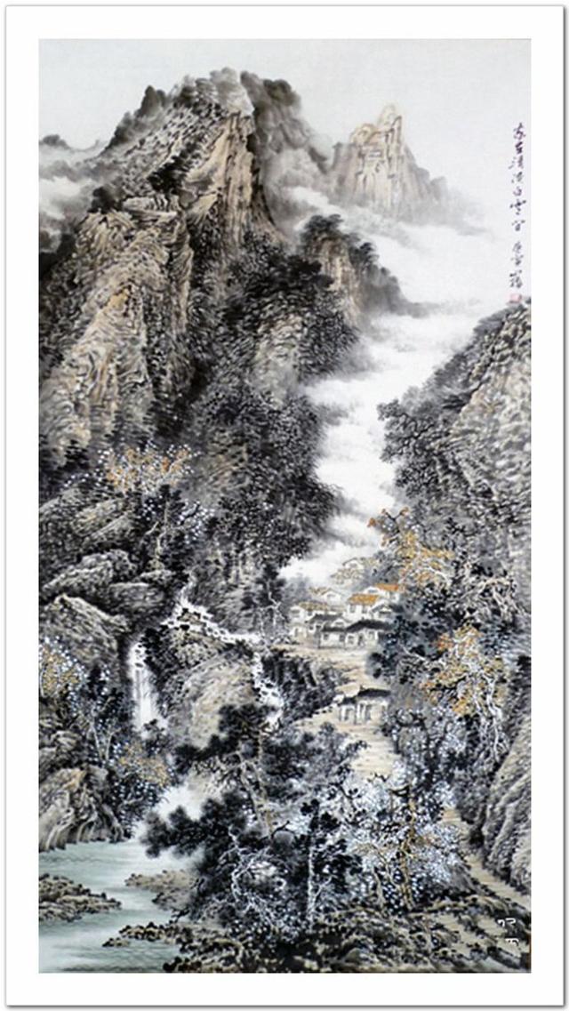 李山楼山水画