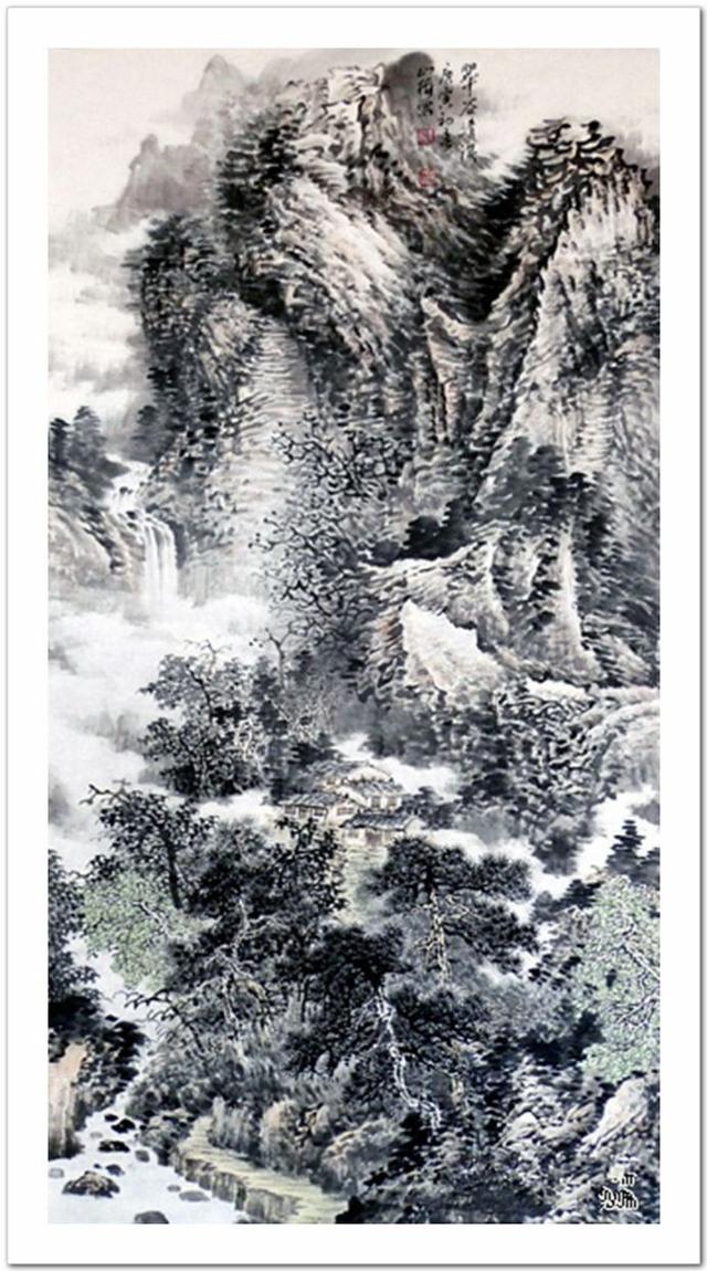 李山楼山水画