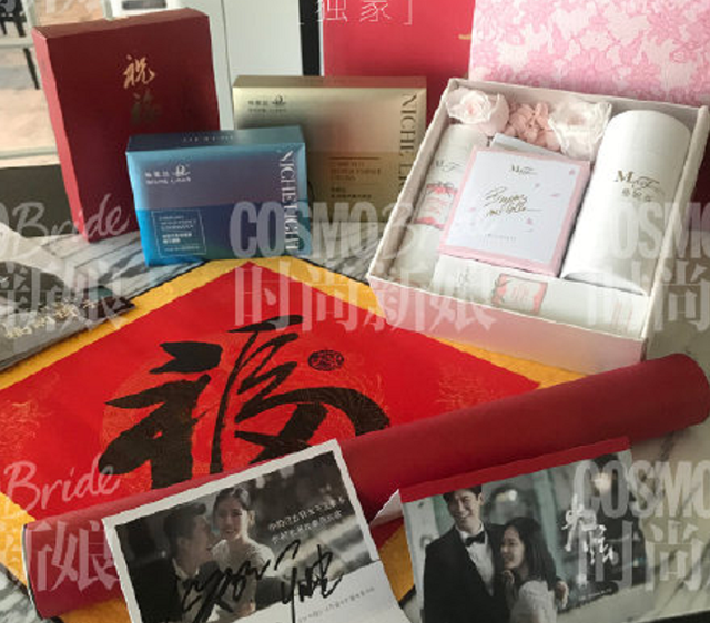 秋瓷炫婚礼细节曝光：黄致列用烫嘴中文唱告白气球，伴手礼有内衣